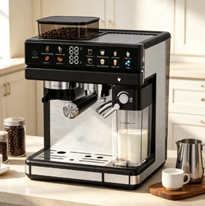 Máquina de <span class=keywords><strong>Espresso</strong></span> Profesional Italiana 3 en 1 Semiautomática Compacta de 20 Bares con Molinillo de Acero Inoxidable para Hogar, Cafetería, Restaurante y <span class=keywords><strong>Bar</strong></span> - Product Image 3