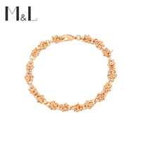 L-12 Xuping Jewelry vente en gros de bracelet bijoux à breloques plaqué or 18 carats Le hip hop est cool et neutre Bracelet à chaîne