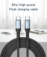 Téléphone portable Type C charge rapide PD 60W nylon tressé charge rapide usb c vers usb c câble de données