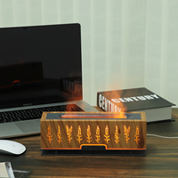 Diffuseur d'huiles essentielles ultrasonique à effet de flamme 3D de simulation de 200 m, humidificateur d'air pour la maison et la chambre à coucher
