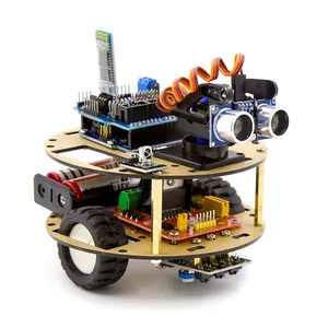 V3.0 Kit Pembelajaran Mobil Pintar Kontrol Nirkabel BT, Kit Robot Mainan Edukasi Anak Malas Penyu Kecil Cerdas