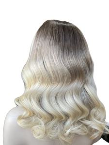 Timide Femmes Perruques 100% Cheveux Humains Avant de Lacet Perruque Transparent Dentelle Corps Vague 16 pouces 180% Densité pour les Femmes Blanches - Product Image 6