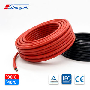 Câble <span class=keywords><strong>solaire</strong></span> photovoltaïque Shangjin H1z2z2-k 6mm 4mm, conducteur en cuivre étamé massif XLPE 1500V IP68 500m pour panneaux solaires de centrale électrique - Product Image 4