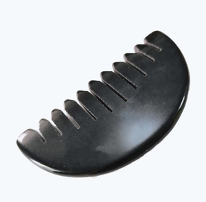 Peine gua sha de obsidiana jade - Product Image 1