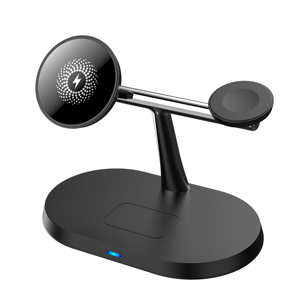Caricatore wireless veloce per scrivania e auto, stazione di ricarica magnetica 3 in 1 con scatola di ricarica per smartwatch e supporto per telefono - Product Image 5