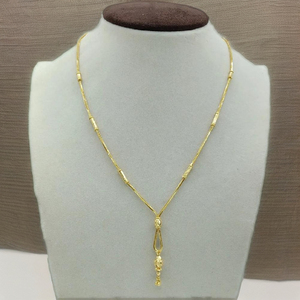 เครื่องประดับมินิมอลสุดหรูสำหรับผู้หญิง ทองคำสีเหลือง ดีไซน์โดกิยู พร้อมลวดลายแบบแท่งและจี้ห้อย - Product Image 3