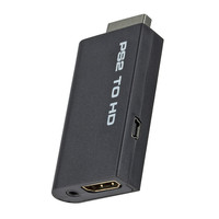 Adaptateur de convertisseur PS2 vers HDMI Convertisseur vidéo avec sortie audio 3.5mm pour moniteur HDMI HDTV avec câble d'alimentation USB Prend en charge tous les PS