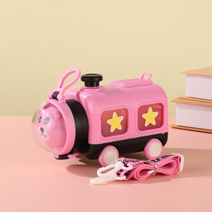 Gourde Enfant en Forme de Bus Mignon, Sans BPA, Réutilisable, Bouteille d'Eau en Plastique pour Enfants avec Paille, Idéale pour l'École et les Voyages - Product Image 5