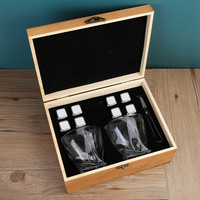 Ensemble de verres à whisky, vin et spiritueux, style minimaliste, boîte en bois, ensemble de bar pour offrir en cadeau, usage domestique