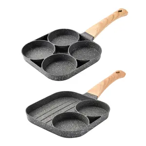 Gran oferta, olla antiadherente para huevos fritos, utensilios de cocina de fondo plano, sartén, olla de cocina, juego de sartén para tortillas