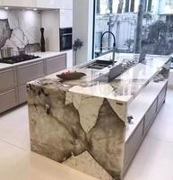Incroyable dalle de quartzite naturelle Patagonia Pandora de luxe brésilienne polie pour projet de villa de luxe hôtel