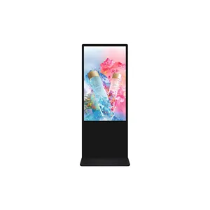 바닥 스탠딩 수직 대화 형 디지털 간판 디스플레이 LCD IR 터치 스크린 키오스크 32 인치 디지털 광고 화면
