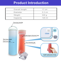 Tasse Magique Personnalisée pour Activités de Plein Air – Contenant Intérieur en Silicone à Refroidissement Prolongé – Bâtonnet de Compression Glacée Chaud/Froid pour Soulagement de la Douleur