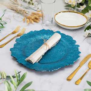 Wholesale 13 Inch Royal Blue Reef Charger <b>Plates</b> Unbreakable Plastic <b>Decorative</b> <b>Plates</b> for Events Catering & Wedding Decor - Product Image 4
