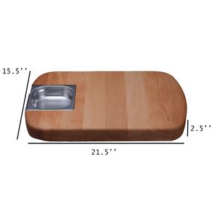 Tabla de cortar de bambú, tabla de cortar portátil de bambú para cocina, adecuada para cortar verduras y frutas, categoría: bambú - Product Image 4