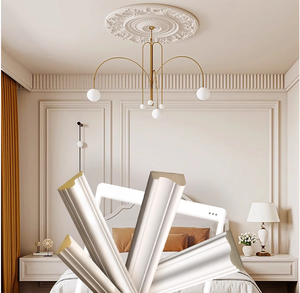 Modanatura Decorativa in PU di Alta Qualità, Cornice in Poliuretano Impermeabile, Spessore 10mm, Lunghezza 2,4M, Facile Installazione per <span class=keywords><strong>Casa</strong></span> - Product Image 6