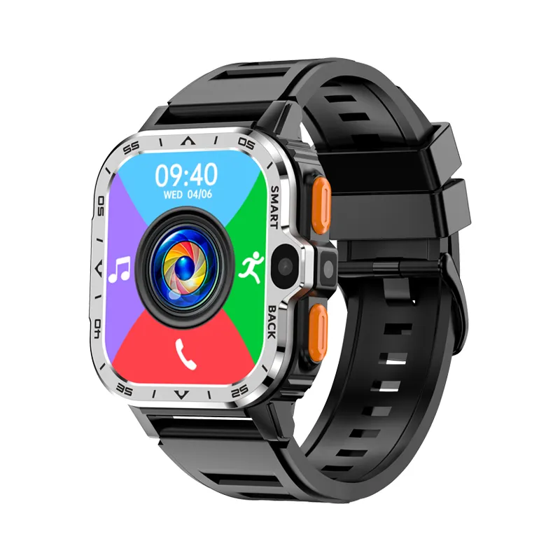 Pgd Smart Watch 4G Android 8.1 Wifi Videogesprek 2 16G Geheugenhartslag Bloedzuurstofbloeddruk Smartwatch 2024