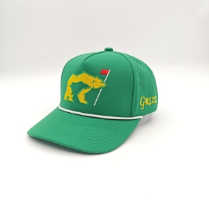 Gorra de Béisbol/Golf Unisex Personalizada de 5 Paneles con Logotipo Bordado, Orificios Cortados con Láser, Tela Impermeable de Sarga, Ajustable, Diseño Deportivo con Estampado de Leopardo - Product Image 3