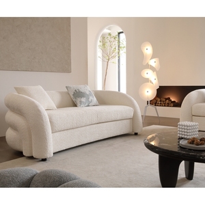 Divano Letto in Camoscio Stile Nordico <span class=keywords><strong>Moderno</strong></span>, Set Componibile a L per Soggiorno, Palestra, Seminterrato - Product Image 3