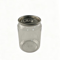 Bouteilles en plastique PET avec bouchon en aluminium de qualité alimentaire personnalisables, contenants vides pour l'emballage de soda, de jus, de bière et d'eau purifiée