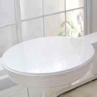 HUIHE Nappe Ronde Transparente Minimaliste en PVC, Housse de Table Délicate, Imperméable et Anti-Taches, de Haute Qualité pour la Maison
