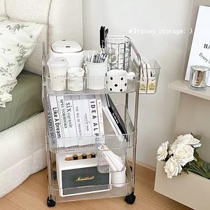 <span class=keywords><strong>Chariot</strong></span> <span class=keywords><strong>de</strong></span> rangement à roulettes moderne en acier inoxydable à 3 niveaux pour cuisine, chambre, salle <span class=keywords><strong>de</strong></span> classe et bureau, personnalisable - Product Image 6