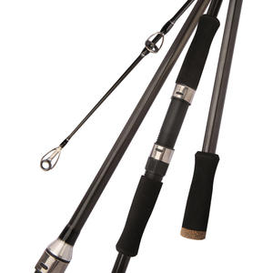 Byloo Canne à leurre de pêche en mer à trois sections en carbone Super dur Canne à lancer relais à longue portée en 3.3 3.6 3.9m Action lente - Product Image 1