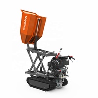 Mini chargeur auto-chargé 500KG Caterpillar Track Crawler Hi-Tip Camion à benne basculante à essence à vendre