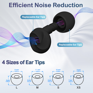จุกอุดหูซิลิโคนกันเสียงรบกวน 4 ขนาด สำหรับนอนหลับ ว่ายน้ำ ยิงปืน ป้องกันเสียงรบกวน - Product Image 3