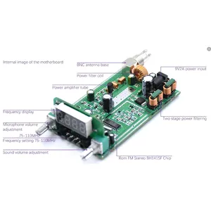 <span class=keywords><strong>Transmetteur</strong></span> FM 5W 76-110Mhz Radio affichage numérique émetteur FM stéréo compteur églises voiture diffusion Campus Station amplificateur - Product Image 3