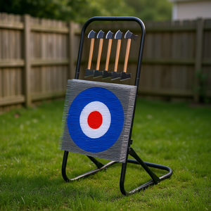 Juego de Lanzamiento de Hachas con Marco de Acero y Diseño de Ojo de Buey, Incluye 8 Hachas, Modelo D0100X3RUTT para Actividades al Aire Libre - Product Image 2
