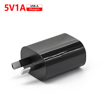 5V 1A certification australienne SAA AU téléphone portable port USB chargeur adaptateur de prise murale pour AU
