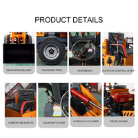 Mini Traktor Loader Compact Loader yang Dirancang untuk Pertanian: Loader Kecil yang Mampu Menangani Kayu dan Material Curah.