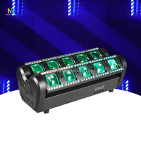 RUIEN 10x40W RGBW Projecteur Spider de Scène en Aluminium avec Bandes Auxiliaires DMX512 Lumière à Tête Mobile Activée par le Son