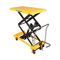 Plateforme élévatrice à ciseaux hydraulique manuelle en aluminium JUDA, robuste, portable, réglable, capacité de levage de 1000 kg