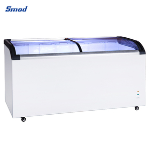 Commercial Supermarket 615l Curved Glass Door Ice-cream Display <b>Freezer</b> Ddh-720w4 Ice <b>Freezer</b> - Product Image 2