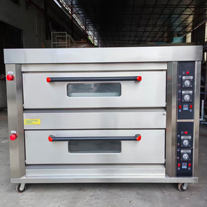 Four à pizza à gaz commercial à 2 étages et 6 plateaux, <span class=keywords><strong>prix</strong></span> des fours de boulangerie, four à vapeur en <span class=keywords><strong>pierre</strong></span>, équipement de cuisson - Product Image 1