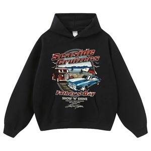 Sudadera de Algodón 100% para Hombre, Estilo Americano Retro, Otoño-Invierno, con Efecto Lavado Ácido, Tipo Pullover, Felpe Con Capucha - Product Image 1
