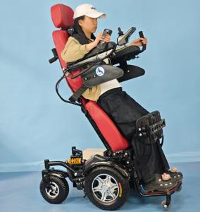Fauteuil roulant électrique vertical en acier inoxydable avec batterie amovible pour la rééducation et l'exercice des patients paraplégiques, automatique - Product Image 6