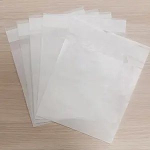 Reciclável Bolsa Projetado Selo Saquinhos Largas Pequena Embalagem de Papel Glassine Revestido Encerado Saco De Papel Branco