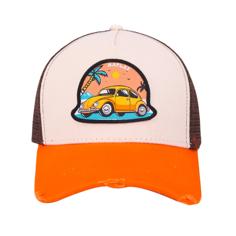 고품질 주문 3D 자수 5 패널 Gorras 메시 트럭 운전사 모자 우단 트럭 운전사 모자