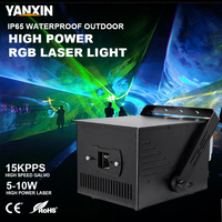 Projecteur laser d'animation 3D RVB haute puissance 5W/10W avec contrôle ILDA DMX pour événements, concerts et aménagement paysager