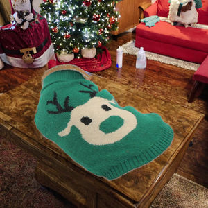 Mimixiong Animal Print XL Eco-Friendly <strong>Dog</strong> Deer Head Warm Sweater Costume - Product Image 3