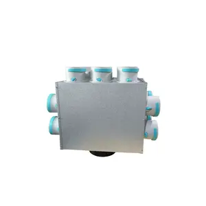 Sistema de aire fresco Chapado en zinc de aluminio, tubería de PE plateada, caja de distribución de metal de uno a doce