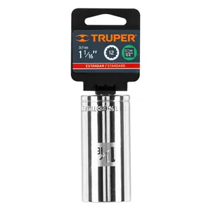 Truper 1-1/16 \ "Set lungo Dado 6 unità 1/2 12 punti \" stampa in rilievo con materiale riciclato quadrato per fare spuntini di confezioni regalo
