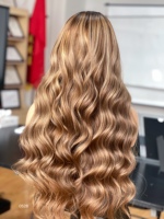 SHY 13x5 HD Lace Front Wig Human Hair Picture Salon Color Blonde Balayage Premium Remy Hair Natural Movement Wig Factory