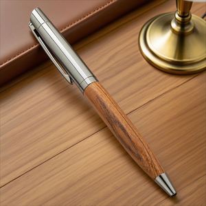 High Quality Custom Twisted Design Wooden Liquid Ballpoint <b>Pen</b> Eco-Friendly Business Office Writing Gift with Personalized Logo - Product Image 4