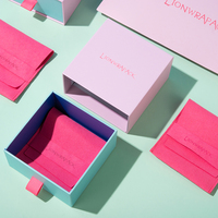 Boîtes cadeaux en carton coulissantes avec logo personnalisé imprimé, boîtes à bijoux de luxe avec pochette