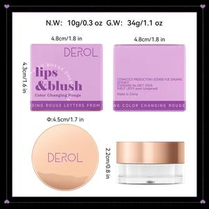 <span class=keywords><strong>DEROL</strong></span> Bálsamo Multiusos para Labios y Mejillas con Cambio de Color, 10g, Acabado Brillante, Hidratante, Ligero, Doble Uso, DR078, Gran Volumen - Product Image 6