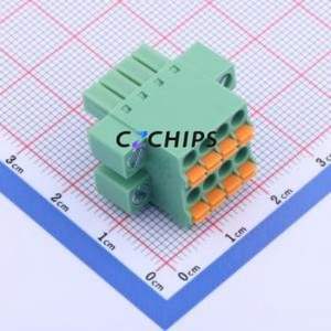 KF2EDGKNHM-3.5-2*4P Plug-in Terminal Block P=3.5mm Connector Male Plug Screw Fixing 2x4P 3.5mm - Product Image 1